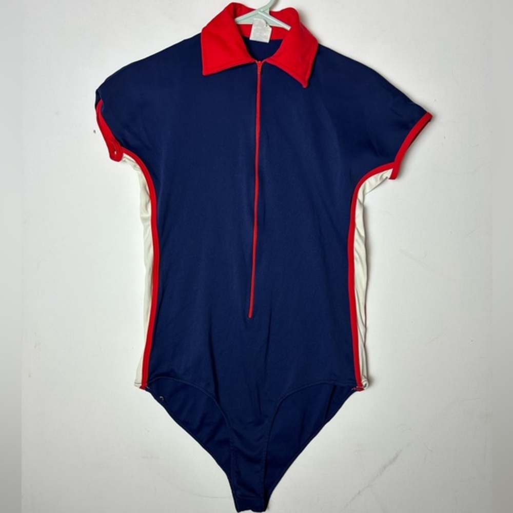 Sears Navy and Red Women's Swim One Piece